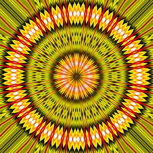 gult øye, 2019, (digitalt) av Alex Caminker