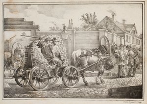 The Coachman with Kindling (litho) av after Alexander Orlowski