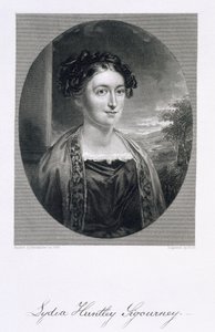 Lydia Huntley Sigourney (1791-1865), gravert av Burt av Alexander