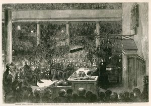 Professor Faraday foreleser ved Royal Institution før HKH Prins Albert, Prinsen av Wales og Prins Alfred