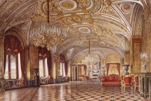 Interiør av Vinterpalasset. Gullstuen, midten av 1800-tallet. av Alexander Chrisophorovich Kolb