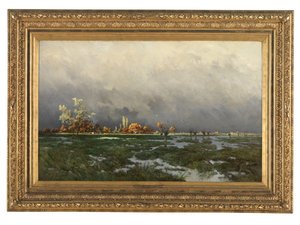 Solskinn etter stormen (olje på lerret)