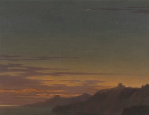 Dagens slutt: Solnedgang på kysten av Alexander Cozens