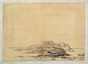 Fantastisk landskap, 1780-85 (vask med blyant på papir)