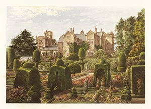 Levens Hall., Cumbria, England. ,1880 (gravering) av Alexander Francis (after) Lydon