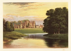 Sundorne Castle, Shropshire, England. ,1880 (gravering) av Alexander Francis (after) Lydon
