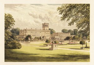 Trentham Hall, Staffordshire, England. ,1880 (gravering) av Alexander Francis (after) Lydon
