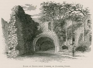 Kirkstall Abbey, ruinene ved det sørvestlige hjørnet av Cloister Court av Alexander Francis Lydon