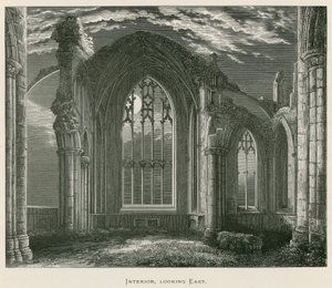 Melrose Abbey, interiør, med utsikt mot øst av Alexander Francis Lydon