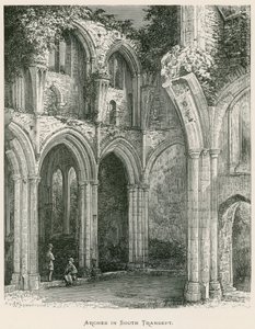 Netley Abbey, Arches in South Transept (gravering) av Alexander Francis Lydon