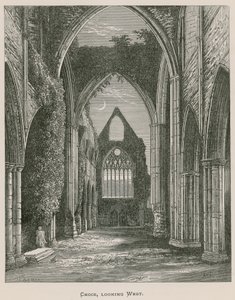 Tintern Abbey, kor, ser vestover av Alexander Francis Lydon