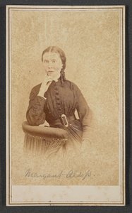 Carte-de-visit-portrett av Margaret Alsop, ca. 1865. av Alexander Gardner