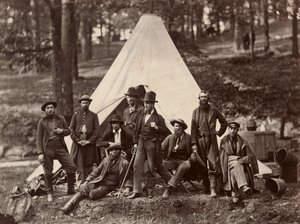 Gruppe av guider for Army of the Potomac av Alexander Gardner