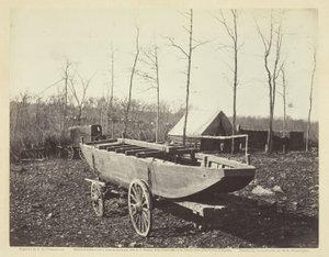 Pontoon Boat, Brandy Station, Virginia, februar 1864. av Alexander Gardner