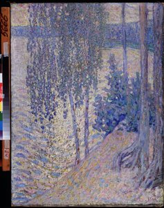 ""Bjørketrærne"" (bjørker) Maleri av Alexander Fyodorovich Gaush (1873-1947) circa 1910 State Art Museum of the Chuvash Republic Cheboksary av Alexander Gaush