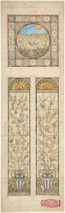 Design for et glassmaleri, 1866-92. av Alexander Gibbs
