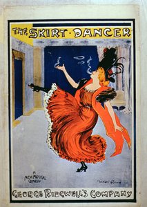 Plakatreklame 'The Skirt Dancer', fremført av George Ridgwell's Company