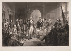 Washington og hans generaler med Key.