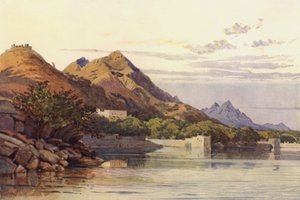 Ana Sagar, Ajmere (farge litho) av Alexander Henry Hallam Murray