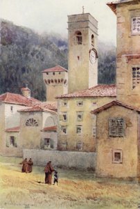 Vallombrosa, Abbey (farge litho) av Alexander Henry Hallam Murray
