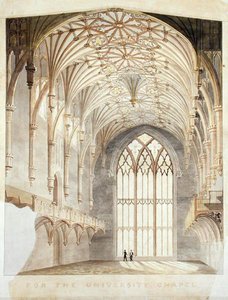 Interiøret i New York University Chapel av Alexander Jackson (attr. to) Davis
