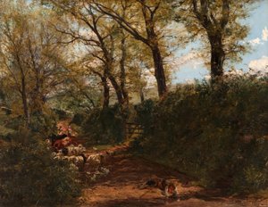 Spring Sunshine: A Lane nær Melrose av Alexander Jnr. Fraser