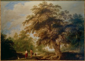 Landskap med Apollo i Cumaean Sibyll av Alexander Keirncx