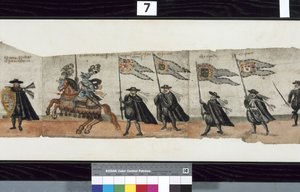 Detalj fra The Huntly Funeral Procession, sies å ha blitt brukt til obsequies av George 1st, Marquess of Huntly av Alexander Kincaid