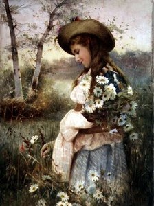 Gathering Marguerites (akvarell)