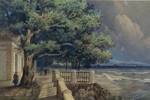 Terrasse i Monplaisir-palasset, Peterhof, 1847 av Alexander Matveyevich Dorogov