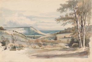 Boxhill fra West Humble Lane av Alexander Monro