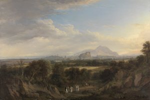 A View of Edinburgh from the West, ca. 1822-26 (olje på lerret) av Alexander Nasmyth