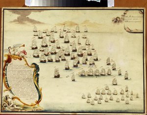Sjøslaget ved Kerch-stredet (Ukraina) 19. juli 1790 (Sjøslaget ved Kerch-stredet 19. juli av Alexander Nikolaevich Depaldo
