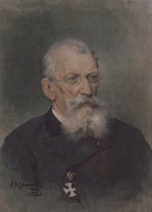 Portrett av kunstneren Pyotr P. Sokolov 1821-1899 av Alexander Nikolaevich Stepanov