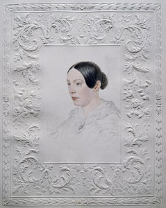 Portrett av Adelaida Alexandrovna Senkovskaya 1800-1858, født baronesse von Rahl, sent på 1840-tallet