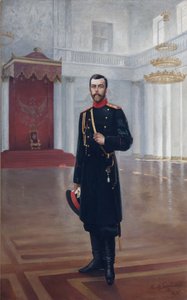 Portrett av keiser Nicholas II 1868-1918, 1898 av Alexander Petrovich Safonov