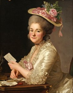 Portrett av Marie Emilie Cuivilliers, født Boucher, 1779 av Alexander Roslin