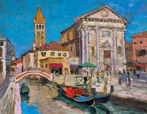 Venezia, kirke og kanal av Alexander Shandor