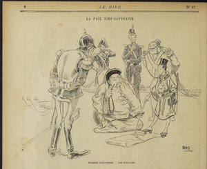 Sino-japansk fred, interessant stilling. De interesserte. Fra: Le Rire, 11. mai 1895, 1895. av Alexander Stuart Boyd