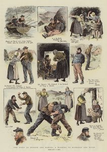 Historien om Homesh og Hamish, en advarsel til ektemenn og koner (chromolitho)