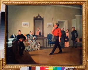 Peaceful Marsomania - Maleri av Alexander Vasilyevich Ustinov (1796-1868), olje på lerret av Alexander Vasilyevich Ustinov