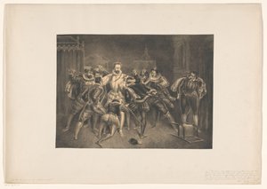 Drapet på Henry av Guise Dødsfall av Henrij de Guijse av Alexander Ver Huell (signed by artist)