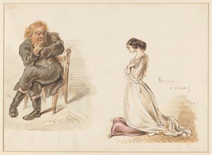 Figurstudier av en mann og en ung jente av Alexander Ver Huell