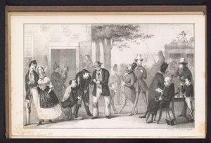 Tegneserie i Leiden studentalmanakk, 1843 Nikotinurten (tittel på objekt)