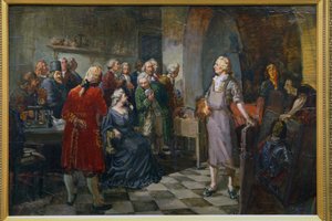 Keiserinne Elizabeth av Russland besøker M.Lomonosov