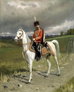 Portrett av keiser Nicholas II 1868-1918, 1907.