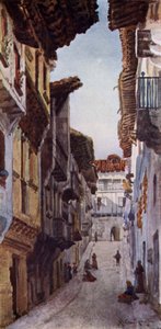 En gate i Fuentarabia (farge litho)