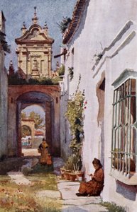 I Sevilla (farge litho)