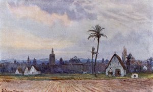 Utenfor Valencia (farge litho)