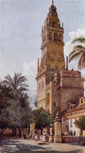 The Court of Oranges, moskeen i Cordova (farge litho)